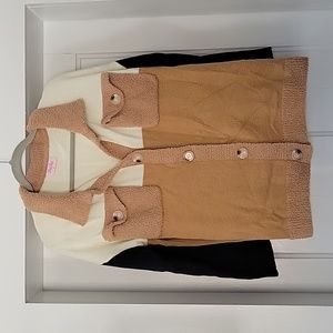 Pink Lily colorblock sweater cardigian